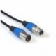 XLR 3 tűs hím / nő árnyékolt minifonnal audio hosszabbító kábel fekete, 3M M1S5