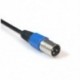 XLR 3 tűs hím / nő árnyékolt minifonnal audio hosszabbító kábel fekete, 3M M1S5