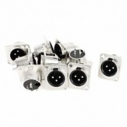 1X (10 x XLR alváz aljzatba szerelhető aljzat 3 pólusú audióstúdió csatlakozója X4F5)