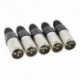 10 db 3 tűs XLR forrasztási típusú csatlakozó 5 db és 5 hüvelyes dugaszkábel Connecto A9F5