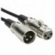 2X (XLR aljzat XLR aljzathoz / aljzat mikrofon hosszabbító kábel - 3m Z3K3)