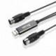 2X (HiFing USB IN-OUT MIDI interfész átalakító / adapter 5-PIN DIN MIDI C U7M8 adapterrel)