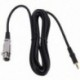 8X (Új XLR 3 tűs hüvely nő derékszögből 1/8 XLR3F derékszögű 3,5 mm-es TRS Y9A7