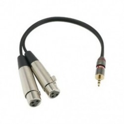 8X (3,5 mm-es fordulattal XLR kettős női vonal - 3,5 audiokábel kiegyensúlyozott XLR vonal V8R4)