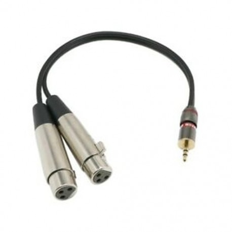 8X (3,5 mm-es fordulattal XLR kettős női vonal - 3,5 audiokábel kiegyensúlyozott XLR vonal V8R4)