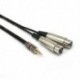 8X (3,5 mm-es fordulattal XLR kettős női vonal - 3,5 audiokábel kiegyensúlyozott XLR vonal V8R4)