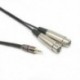 8X (3,5 mm-es fordulattal XLR kettős női vonal - 3,5 audiokábel kiegyensúlyozott XLR vonal V8R4)