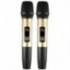 2db / Set Ux2 Uhf vezeték nélküli mikrofonrendszer kézi Led Mic Uhf hangszóró Wi I6W7