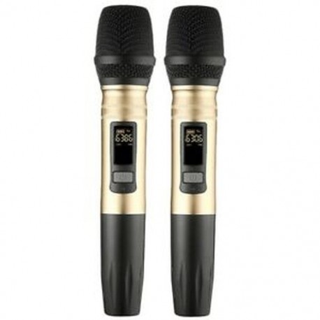 2db / Set Ux2 Uhf vezeték nélküli mikrofonrendszer kézi Led Mic Uhf hangszóró Wi I6W7