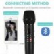 2X (Professzionális karaoke mikrofon vezeték nélküli hangszóró Hordozható Bluetooth Micr R1Q5