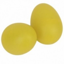1 pár műanyag ütős zenei tojás Maracas rázógépek sárga V0C4
