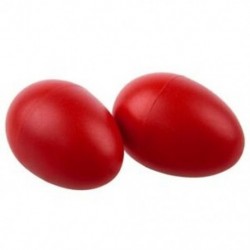 1 pár műanyag ütős zenei tojás Maracas rázók piros P6N4