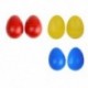 2X (1 pár műanyag ütőhangszeres zenei tojás Maracas rázók sárga E4U4)