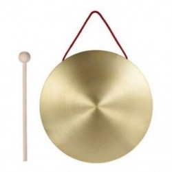 2x (22 cm-es kézi gong sárgaréz rézkápolna-opera ütőhangszerek kerek játékkal Hamm H6Q2