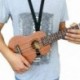 1X (1 db állítható ukulele heveder gitár mandolin hangszerhorog fekete Gui F8E7