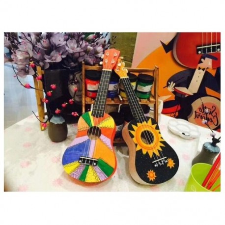 2X (Irin 23 hüvelykes Ukulele Basswood Diy Kit koncert Hawaii gitár kézműves V9V8