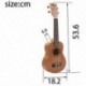 2X (IRIN Ukulele 21 hüvelykes mini akusztikus gitár Sapele koncert Ukulele 15 Fret R3E1