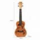 3X (Ukulele Uke 4 nejlon húrok Sapele rózsafa gitár delfin mintázat Unive S7A6