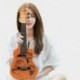 4X (Ukulele Uke 4 nejlon húrok Sapele rózsafa gitár delfin mintázat UniveX6Z4