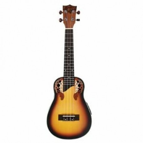 2X (23 hüvelykes kompakt Ukelele Ukulele hawaii vörös naplemente fény lucfenyő rózsafa Z6O5