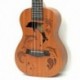 5X (Ukulele Uke 4 nejlon húrok Sapele rózsafa gitár delfin mintázat Unive V6I5