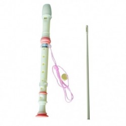 Diákok műanyag 8 lyukú szoprán felvevő fuvola elefántcsont rózsaszín piros F9Z7