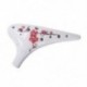 Porcelán fazekasság Ocarina fuvola 12-lyukú Alto C ac műszer piros szilva W6Y9