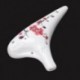 Porcelán fazekasság Ocarina fuvola 12-lyukú Alto C ac műszer piros szilva W6Y9