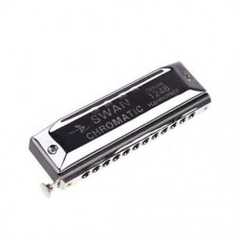 Swan Chromatic Harmonica szájorgan 12 lyuk 48 hangkulcsos C náddal Wi L4X3