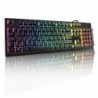 Gaming billentyűzet, színes szivárványos LED háttérvilágítású USB vezetékes Gaming billentyűzet Mem X0U3