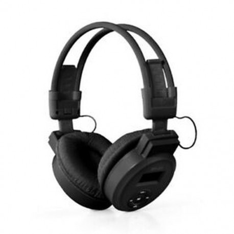 Fekete Mini Sport fejhallgató-fülhallgató MP3 lejátszó támogatása Micro SD TF   FM Rad J6Q9