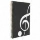 1X (50 oldalas Magasszimbólum Kéziratos papír Stave Notation Notebook spirál B E4S8