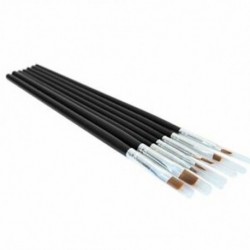 Fekete - 7 féle ecset körömfestéshez - körömdíszítéshez - K1W6