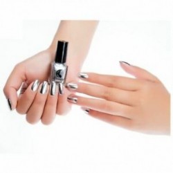 6ml Tükörfényes - Fémes ezüst színű géles körömlakk körömhöz - műkörömhöz - H7W7