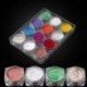 1 szett 12 féle pigment por körömhöz - műkörömhöz