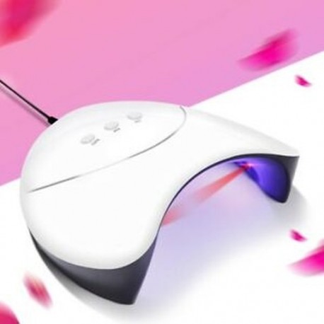 Fehér - 36W-os Mini hordozható körömszárító UV-LED lámpa - Lakkhoz és géllakkhoz - S3S9
