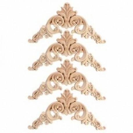 4db-os gumi fa tölgyfa faragott sarok Onlay lakkozott bútorok ház ajtó dekor R7B3