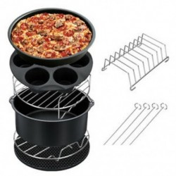 1X (7 darabos 8 hüvelykes légfrissítő tartozékkészlet chipek sütéshez Pizza Pan konyha TooX5Q6)