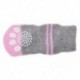 Rózsaszín, szürke, csúszásmentes, meleg kötött zokni csizma I9A2 kedvtelésből tartott kutya számára