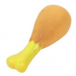 13 cm hosszú sárga csirkecomb texturált kedvtelésből tartott kutya hangja Squeaky Súlyzó játék N2D1