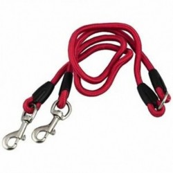 2X (Nylon Duplex Coupler ikervezető, kétirányú, két háziállat kutya, séta póráz A8L3