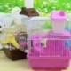 Forró hörcsög Gerbil egér kicsi kisállat ketrec 2 szintes emeleti vízpalack K7I4