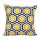 Fekete sárga - Forma Párna kanapé Ház hálószoba dekorációs geometriai párnahuzat B9Z5