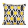 Fekete sárga - Forma Párna kanapé Ház hálószoba dekorációs geometriai párnahuzat B9Z5