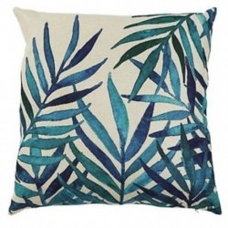 Karácsonyi dekorációs párna lelkipásztori stílusú zöld levél pamut vászon párna H0P6