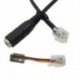 1X (4P4C RJ9 kábel, 3,5 mm-es okostelefon-fülhallgató és RJ9 adapterkábel, T8L3 adapterfülke)