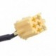 1X (autó 6Pin 3.5MM fekete AUX bemeneti adapter kábel vonal a Peugeot 206 207 30 Y5Z3-hoz