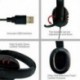 2X (USB vezetékes játékos fülhallgató állítható hangerőszabályzó fejhallgató Stereo Sou Q8T8