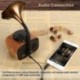 Könnyű fa gabona - Retro trombita stílusú Bluetooth hangszóró Vezeték nélküli sztereó mélynyomó Music Box W C4G0