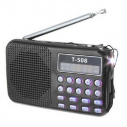 3X (T508 Mini hordozható LED-es sztereó FM rádió MP3 zenelejátszó TF USB Spe O7B7